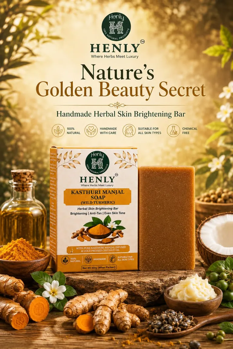 HENLY Kasthuri Manjal Soap -100g - Image 2