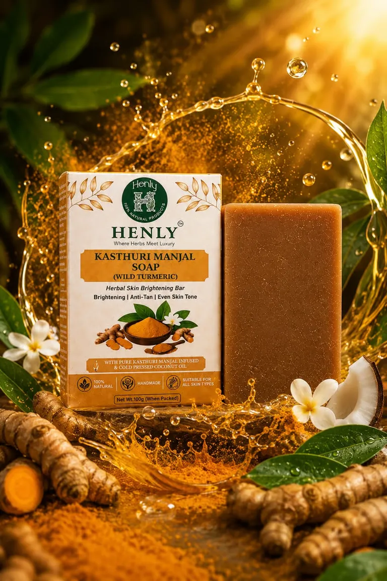 HENLY Kasthuri Manjal Soap -100g - Image 5