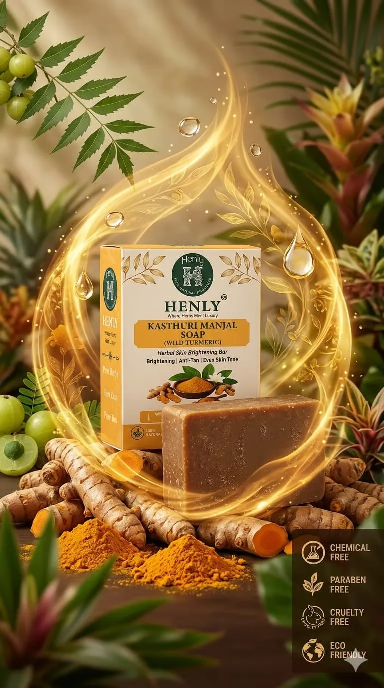 HENLY Kasthuri Manjal Soap -100g - Image 6