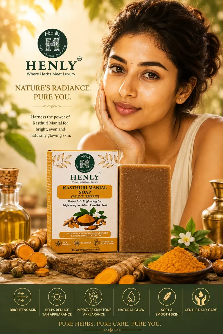HENLY Kasthuri Manjal Soap -100g - Image 7