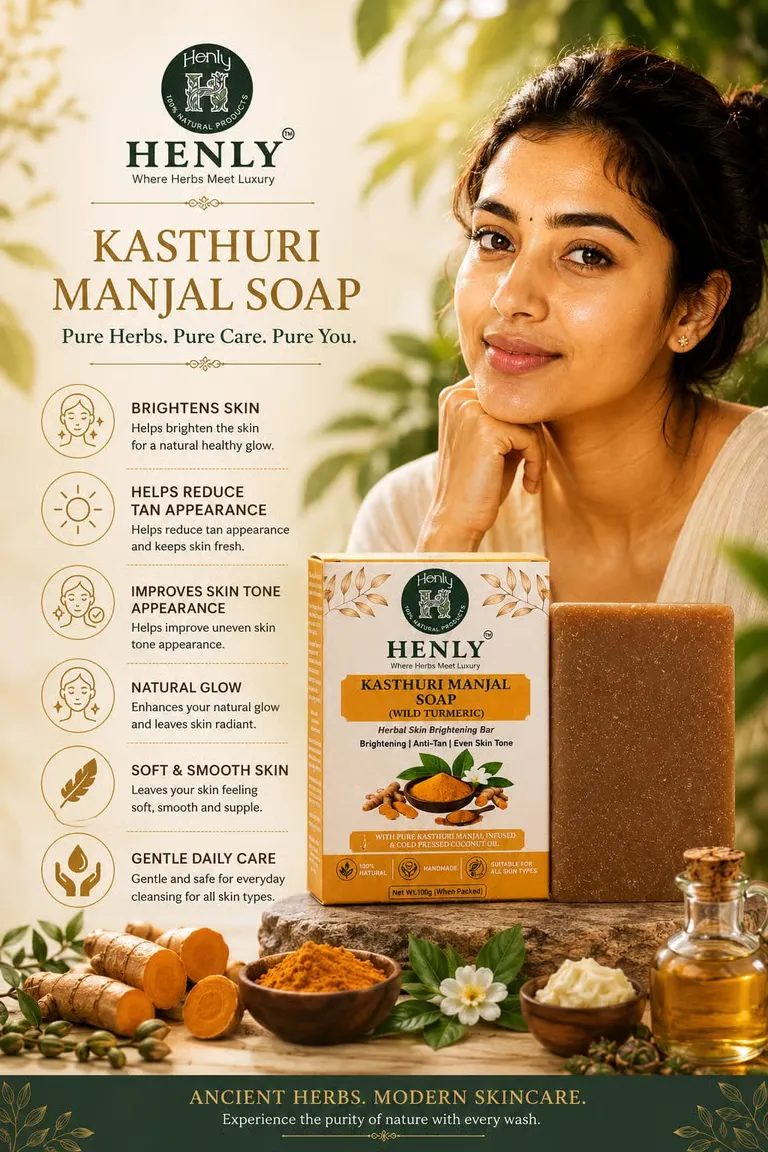 HENLY Kasthuri Manjal Soap -100g - Image 8