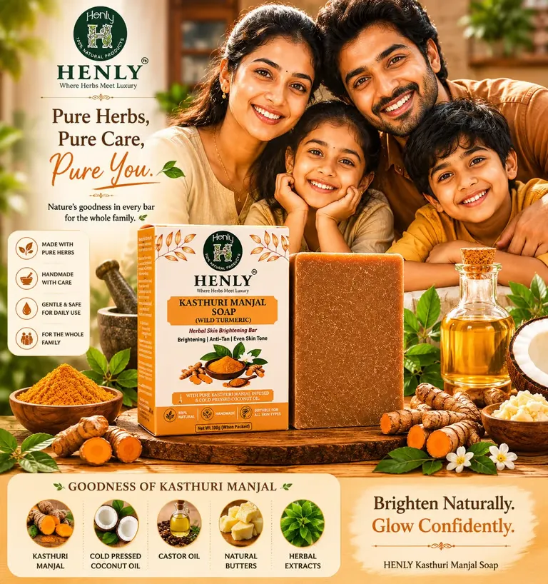 HENLY Kasthuri Manjal Soap -100g - Image 9