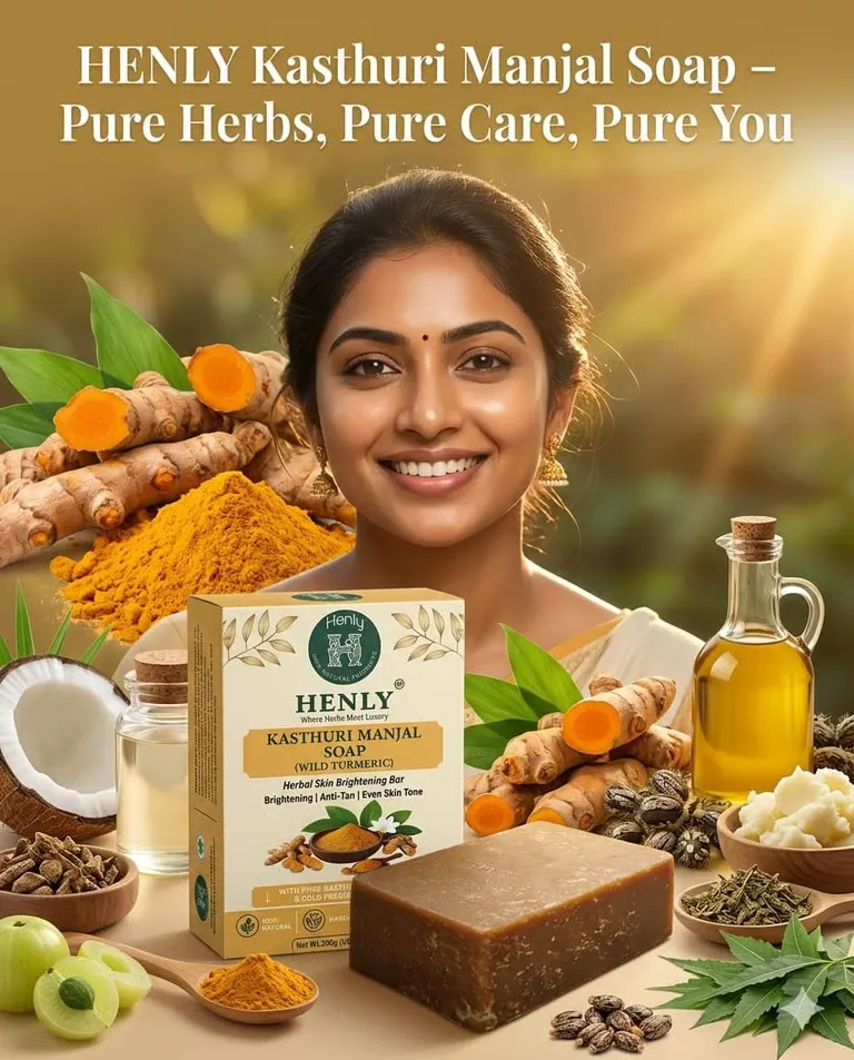 HENLY Kasthuri Manjal Soap -100g - Image 10