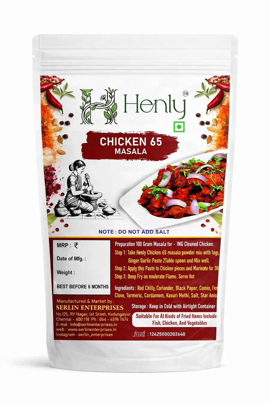 HENLY Chicken 65 Masala